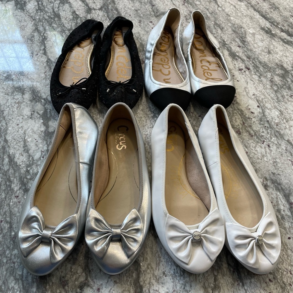 Sam Edelman Ballet Flats 4 pairs size 8.  Good condition. Non smoking home.